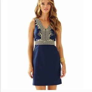 lilly pulitzer navy aveline shift dress